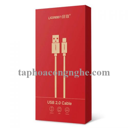 Ugreen 40483 0.5M màu đỏ Cáp sạc USB TypeC cao cấp US250 30040483